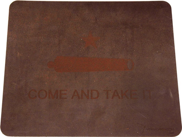 Picture of Versacarry Lther Cleaning Mat 13"X11" "Come And Take It" Brn