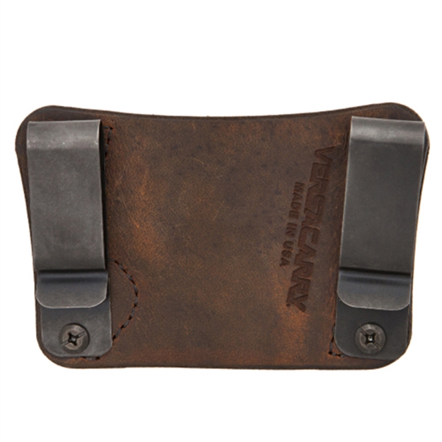 Picture of Versacarry Orion Holster, Owb/Iwb, Metal Clips, Tuckable, Ambidextrous, Distressed Brown Buffalo, Size 2- 1911 22102 705911399778