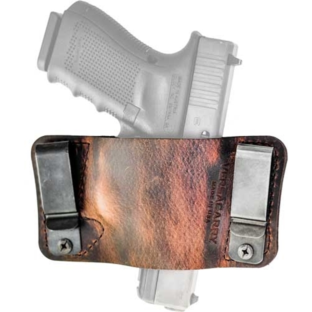 Picture of Versacarry Water Buffalo -Orion Outside /Inside The Waistband Holster-Metal Clips-Tuckable Ambidextrous - Size 3 - Distressed Brown 22103