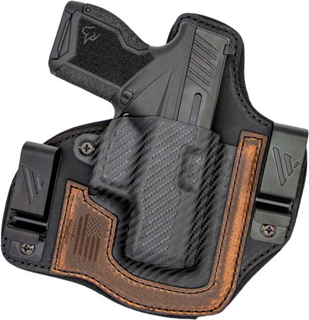 Picture of Versacarry Rebel Holster Owb Kydex Leather RH Sig P365 Brown