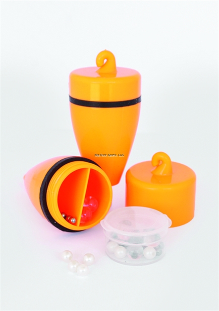 Picture of Versamaxx Float System W/Rattle Beads & Weights 2Pk Fire Orange