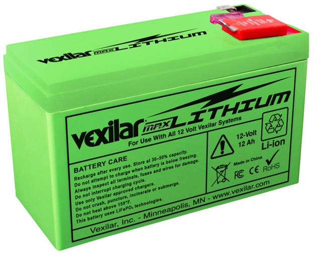 Picture of Vexilar 12 Volt / 12 Amp Hour Vexilar Max Lithium Battery