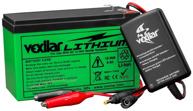 Picture of Vexilar 12 Volt Lithium Ion Battery & Charger