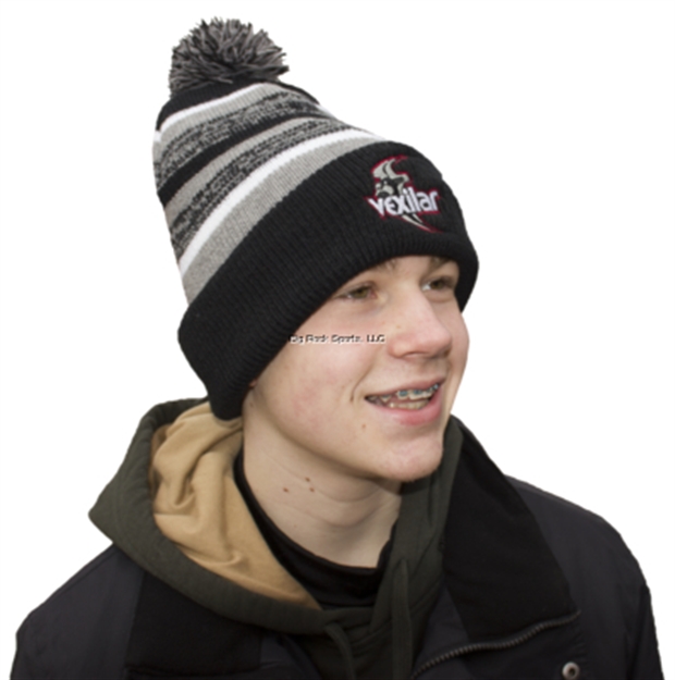 Picture of Vexilar Fleece Lined Pom Hat - Grey & Black