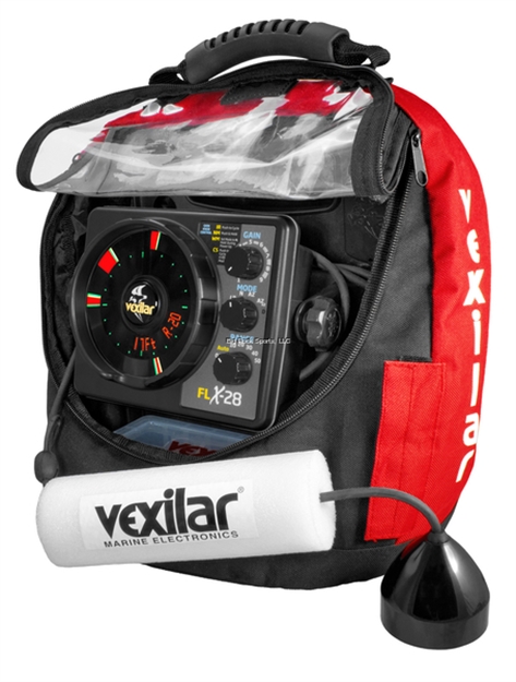 Picture of Vexilar Flx-28 Pro Pack II W/Pro View Ice-Ducer And Soft Pack With Vexilar Lithium Battery