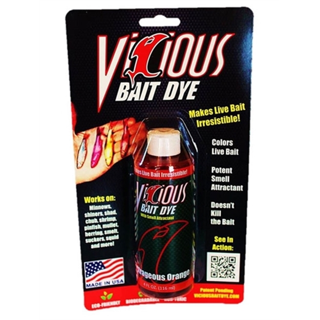 Picture of Vicious Fishing Line Live Bait Dye 4Oz Orange