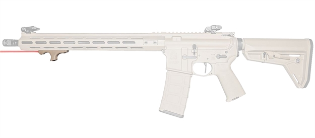 Picture of Viridian 9120061 Hs1 AR Hand Stop Red Laser With Picatinny Rail Adapter HS Series Flat Dark Earth 912-0061