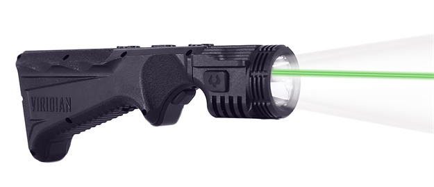 Picture of Viridian 9120090 4Lux 2K  Grip Light With Green Laser  Black 2000 Lumens White Led/Green Laser 912-0090 785034179785