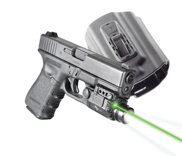 Picture of Viridian X5l X Series Laser Sight, Blk, Automatic Activation, Green Laser, Fits Glock 17, 19, 22 Pistol