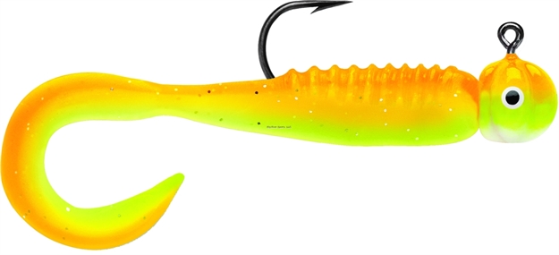 Picture of Vmc Curl Tail Jig 1/32 OZ Orange Chartreuse Glow