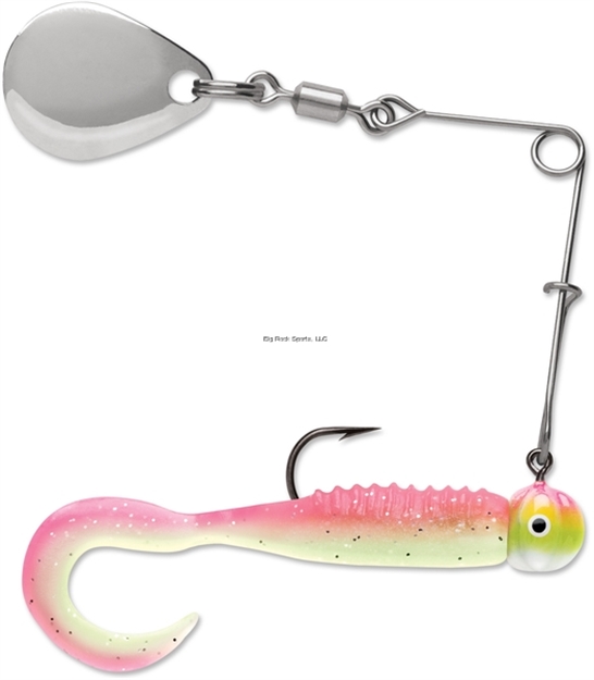 Picture of Vmc Curl Tail Spinnerbait, 1/16 Oz, Pink Chartreuse Glow