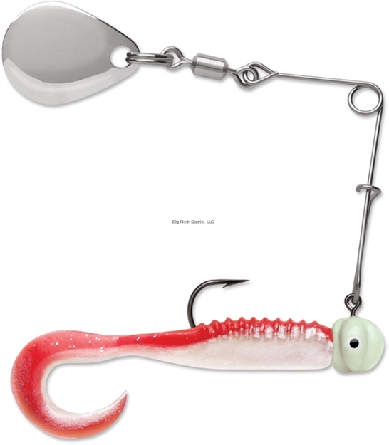 Picture of Vmc Curl Tail Spinnerbait, 1/16 Oz, Red Pearl Glow
