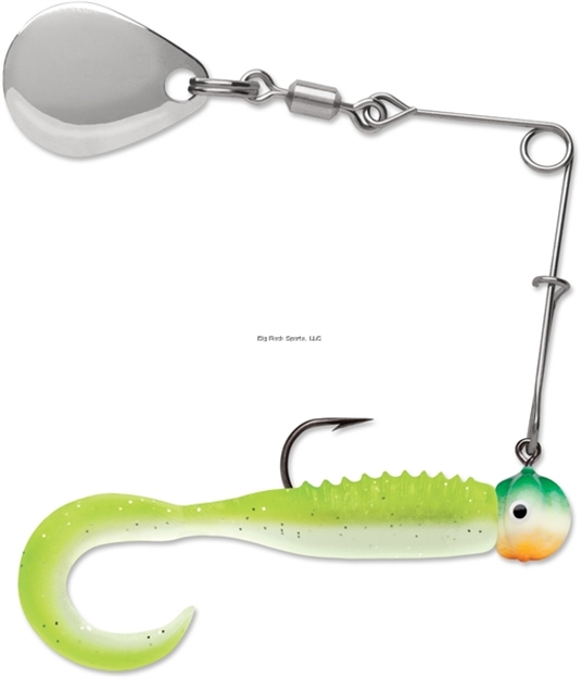 Picture of Vmc Curl Tail Spinnerbait, 1/8 Oz, Green Orange Glow