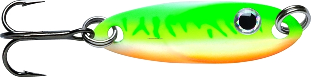 Picture of Vmc Flash Champ Spoon, 1/8 Oz, 1-1/2", #10 Hook, 1-1/4", #10 Hook, Glow Green Fire UV