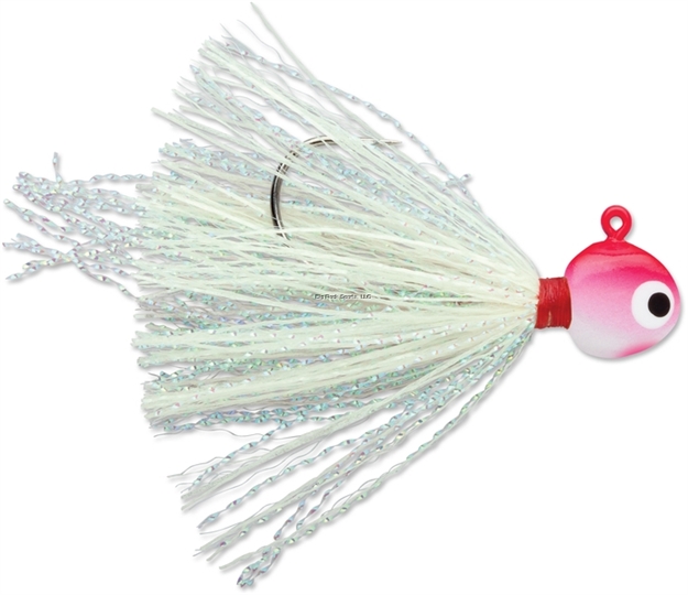 Picture of Vmc Hot Skirt Glow Jig 1/16Oz Red White 2Pk