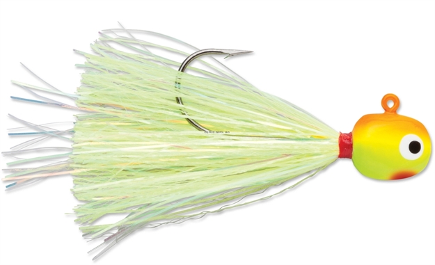 Picture of Vmc Hot Skirt Glow Jig, 1/8 Oz, #1/0 Hook, Chartreuse Orange