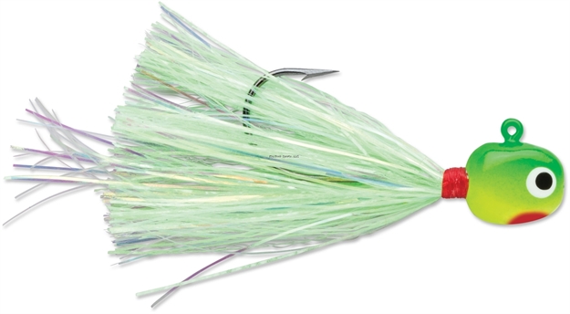 Picture of Vmc Hot Skirt Glow Jig, 3/8 Oz, #2/0 Hook, Chartreuse Lime Green