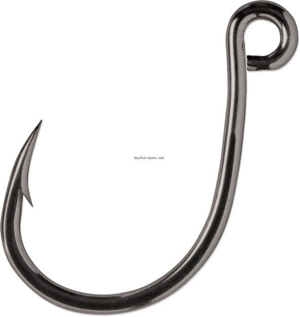 Picture of Vmc Inline Single Hook, Size 7/0, Needle Point, Wide Gap, 4X Strong, Coastal Black, 4 Per Pack