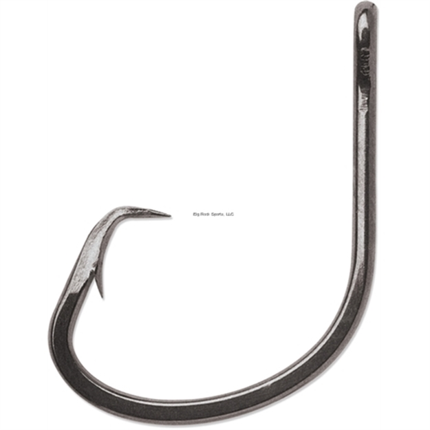 Picture of Vmc Nemesis Sureset Circle Hook With Cone Cut Point, Size 3/0, Heavy Wire, Offset, Ringed Eye, Coastal Black, 9 Per Pack