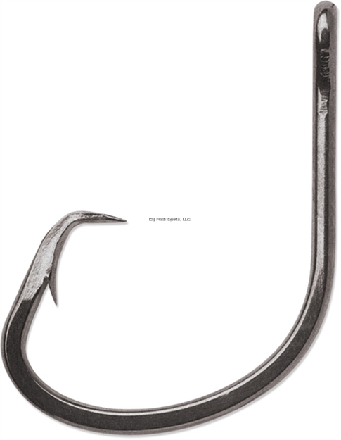 Picture of Vmc Nemesis Sureset Circle Hook With Cone Cut Point, Size 6/0, Heavy Wire, Offset, Ringed Eye, Coastal Black, 6 Per Pack