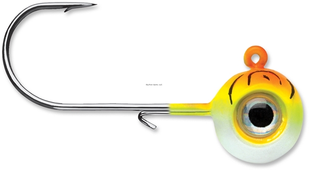 Picture of Vmc Neon Moon Eye Jig, 1/32 Oz, #6 Hook, Orange Fire Uv, 2Pk
