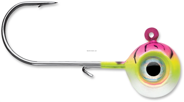 Picture of Vmc Neon Moon Eye Jig, 1/32 Oz, #6 Hook, Pink Fire Uv, 2Pk