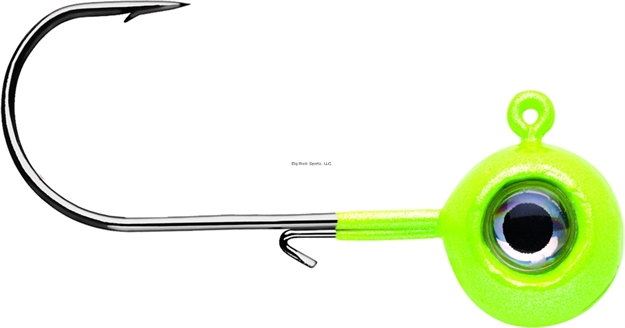 Picture of Vmc Neon Moon Eye Jig, 1/4 Oz, 2/0 Hook, Glow Chartreuse,4 PK