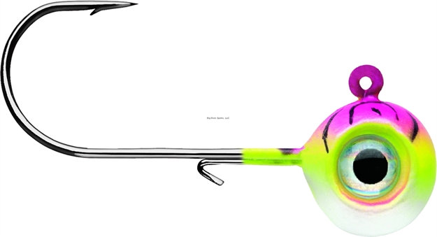 Picture of Vmc Neon Moon Eye Jig, 1/4 Oz, 2/0 Hook, Pink Fire Uv,4 PK