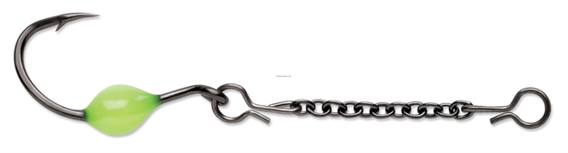 Picture of Vmc Octopus Dropper Chain, 1-3/4", #6 Hook Octopus, Glow Chartreuse Bead, 2 CD