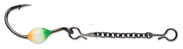 Picture of Vmc Octopus Dropper Chain, 1-3/4", #6 Hook Octopus, Green Orange Glow, 2 CD