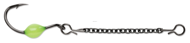 Picture of Vmc Octopus Dropper Chain, 2", #6 Hook Octopus, Glow Chartreuse Bead, 2 CD