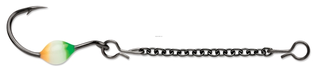 Picture of Vmc Octopus Dropper Chain, 2", #6 Hook Octopus, Green Orange Glow, 2 CD