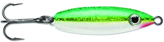 Picture of Vmc Rattle Spoon, 1/16 Oz, 1", #12 Hook, Emerald Shiner