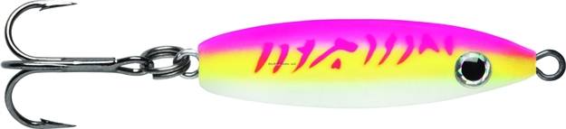 Picture of Vmc Rattle Spoon, 1/16 Oz, 1", #12 Hook, Glow Pink Fire UV