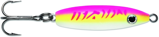 Picture of Vmc Rattle Spoon, 1/4 Oz, 1-1/2", #8 Hook, Glow Pink Fire UV