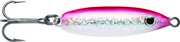 Picture of Vmc Rattle Spoon, 1/8 Oz, 1-1/2", #10 Hook, 1-1/4", #10 Hook, Glow Red Shiner