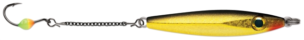 Picture of Vmc Rocker Spoon, Sinking, 2", 7/16 Oz, Variable Running Depth, #6 Hook, 2" Dropper, Gold  Shiner