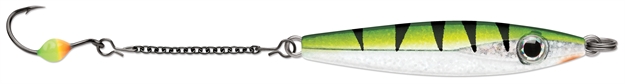 Picture of Vmc Rocker Spoon, Sinking, 2", 7/16 Oz, Variable Running Depth, #6 Hook, 2" Dropper, Yellow Perch