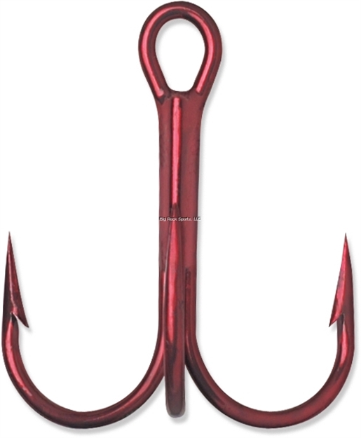 Picture of Vmc Round Bend Treble Hooks, SZ 8, Tin Red, !X Strong, 7 PK
