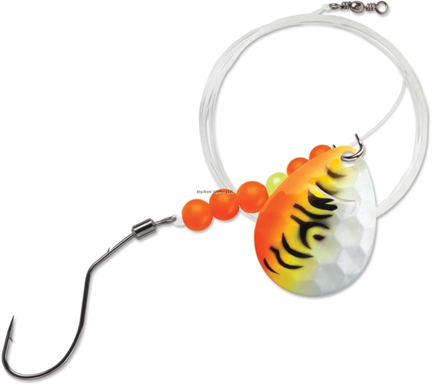 Picture of Vmc Spindrift Spinner Rig, 72", 3.5 Blade, #1 Hook, 14 LB Mono, Hex Orange Fire UV