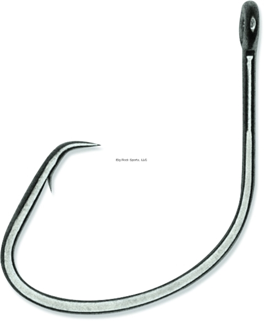 Picture of Vmc Sureset Circle Hook, Size 2/0, Needle Point, Heavy Wire, Offset, Ringed Eye, Coastal Black, 10 Per Pack