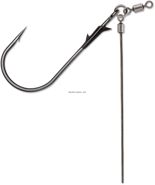 Picture of Vmc Tokyo Rig Heavy Duty Flippin', #4/0, Black Nickel, Double Spike Baitholder, 2.5" Stainless Steel Dropper Arm, 2/Pack