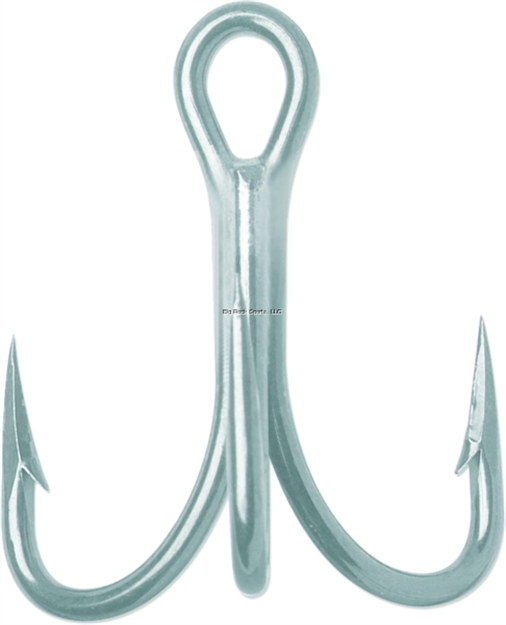 Picture of Vmc Treble Hook With Cut Point, Size 4, Short Shank, O'shaughnessy, Heavy Wire, Perma Steel, 25 Per Pack