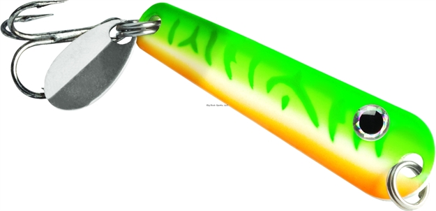 Picture of Vmc Tumbler Spoon, 1/12 Oz, 1", #12 Hook, Glow Green Fire UV