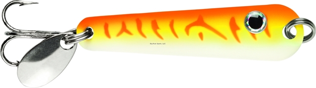 Picture of Vmc Tumbler Spoon, 1/12 Oz, 1", #12 Hook, Glow Orange Fire UV