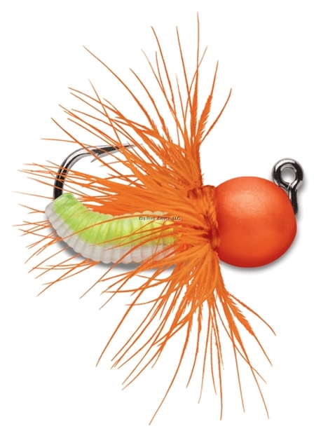 Picture of Vmc Tungsten Fly Jig, Sinking, 1/64 Oz, #14 Hook, Orange Chartreuse Glow, 2 CD