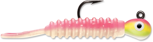 Picture of Vmc Tungsten Luv Bug Jig, 1/16 Oz, #8 Hook, 2/Pk Pink Chartreuse Glow