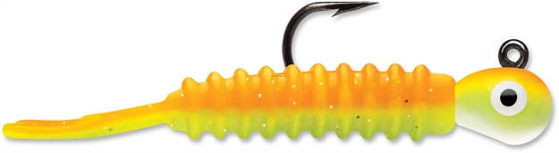 Picture of Vmc Tungsten Luv Bug Jig, 1/32 Oz, #10 Hook, 2/Pk Orange Chartreuse Glow
