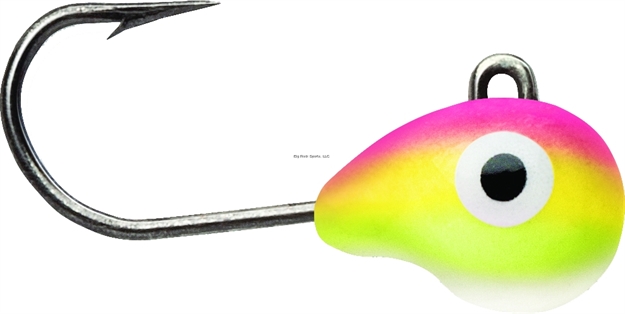 Picture of Vmc Tungsten Tubby Jig, 1/16 Oz, #10 Hook, Pink Chartreuse Glow