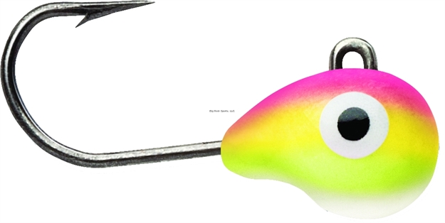 Picture of Vmc Tungsten Tubby Jig, 1/64 Oz, #14 Hook, Pink Chartreuse Glow